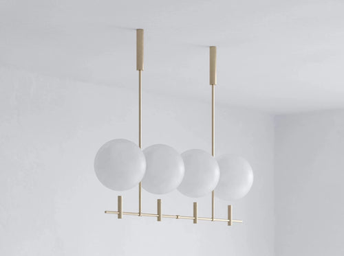 JIŘÍ KREJČIŘÍK LUNA I 04 HORIZONTAL CHANDELIER W58" x D13" x H27.5" **