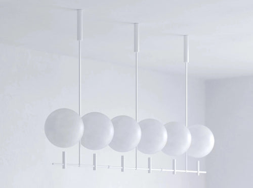 JIŘÍ KREJČIŘÍK LUNA I 06 HORIZONTAL CHANDELIER W88" x D13" x H27.5" **