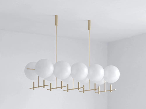 JIŘÍ KREJČIŘÍK LUNA II 10 HORIZONTAL CHANDELIER W75.4" x D13" x H27.5"