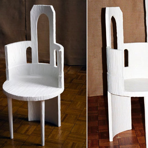 ROOMS STUDIO SCULPTURAL CHAIR III / WHITE W20" x D20" x H42" x SH18"