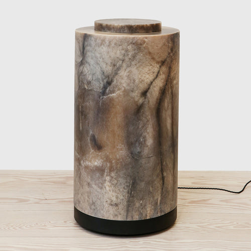 MICHAËL VERHEYDEN LAMPION FLOOR LAMP XL / TABAC ALABASTER Ø15” x H30”