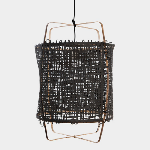 AY ILLUMINATE Z11 BAMBOO/PAPER BLACK PENDANT Ø19” X H28