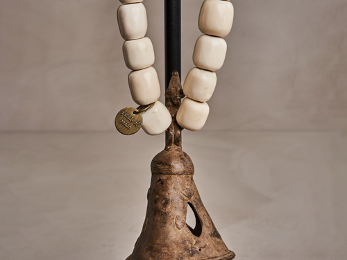 STUDIO JULIA ATLAS G020 COW BONE WITH OLIVE WOOD INLAY BEADS 14"L
