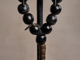 Load image into Gallery viewer, STUDIO JULIA ATLAS H007 BLACK COW HORN BEADS 11&quot;L
