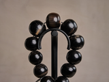 Load image into Gallery viewer, STUDIO JULIA ATLAS H011 BLACK COW HORN BEADS 13&quot;L
