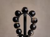 Load image into Gallery viewer, STUDIO JULIA ATLAS H014 BLACK COW HORN BEADS 13&quot;L
