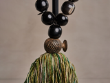 Load image into Gallery viewer, STUDIO JULIA ATLAS H014 BLACK COW HORN BEADS 13&quot;L
