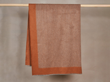 Load image into Gallery viewer, BEGG X CO ARRAN BORDER THROW / FLANNEL RUST 60&quot; x 79&quot;
