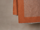 Load image into Gallery viewer, BEGG X CO ARRAN BORDER THROW / FLANNEL RUST 60&quot; x 79&quot;
