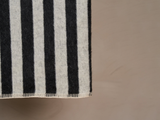 Load image into Gallery viewer, BLACKSAW STILLS HEIRLOOM BLACK &amp; IVORY STRIPE THROW 59&quot; x 79&quot;
