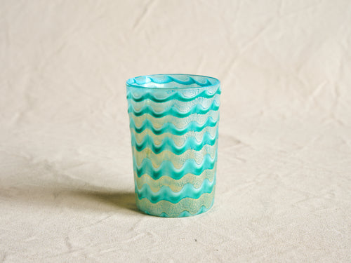 PAMPLEMOUSSE ERNEST LAGOON GLASS CUP / STYLE G H4" x Ø3"