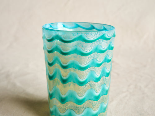 PAMPLEMOUSSE ERNEST LAGOON GLASS CUP / STYLE G H4" x Ø3"