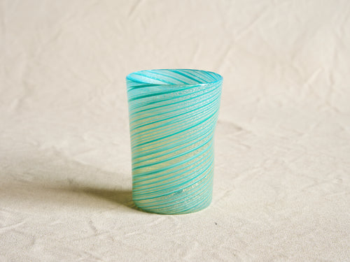 PAMPLEMOUSSE ERNEST LAGOON GLASS CUP / STYLE E H4" x Ø3"