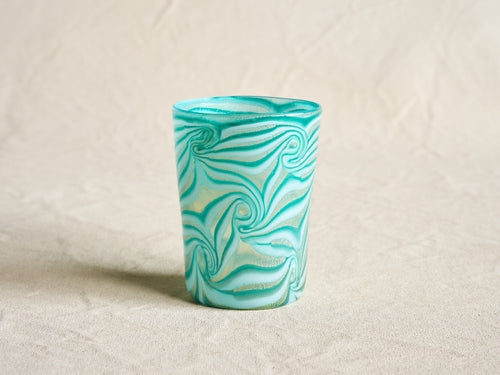 PAMPLEMOUSSE ERNEST LAGOON GLASS CUP / STYLE B H4" x Ø3"