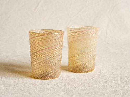 PAMPLEMOUSSE ERNEST ROSE GOLD GLASS CUP / STYLE E H4" x Ø3"