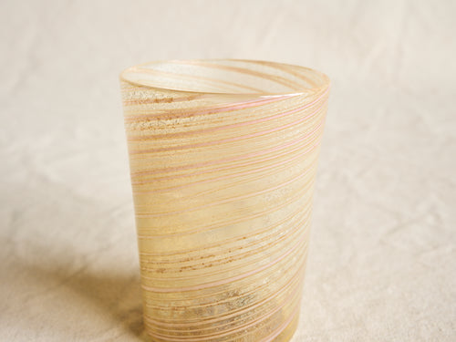 PAMPLEMOUSSE ERNEST ROSE GOLD GLASS CUP / STYLE E H4" x Ø3"