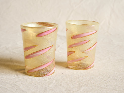 PAMPLEMOUSSE ERNEST ROSE GOLD GLASS CUP / STYLE F H4" x Ø3"