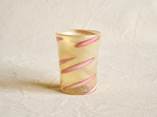 PAMPLEMOUSSE ERNEST ROSE GOLD GLASS CUP / STYLE F H4" x Ø3"