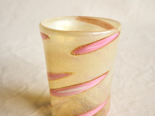 PAMPLEMOUSSE ERNEST ROSE GOLD GLASS CUP / STYLE F H4" x Ø3"