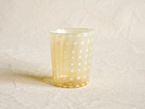 PAMPLEMOUSSE ORSINI WHITE GLASS CUP H4" x Ø3"