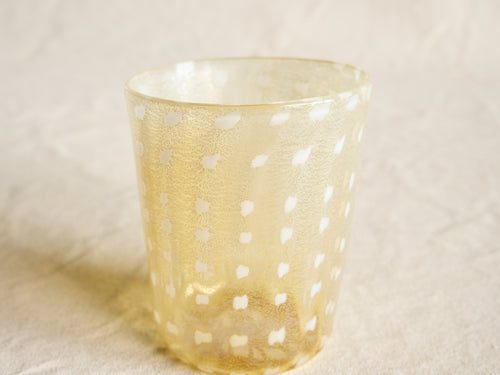 PAMPLEMOUSSE ORSINI WHITE GLASS CUP H4" x Ø3"