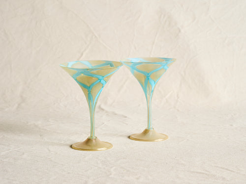 PAMPLEMOUSSE ERNEST CREEKD MARTINI GLASS / STYLE A H6.5" x Ø5"
