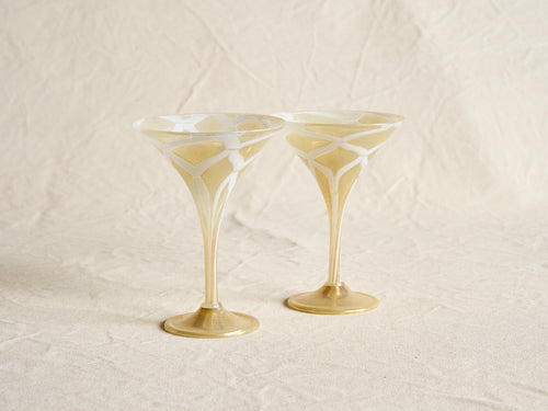 PAMPLEMOUSSE ERNEST CREEKD MARTINI GLASS / STYLE B H6.5" x Ø5"