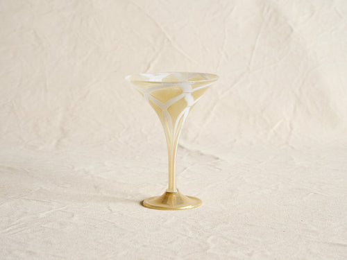 PAMPLEMOUSSE ERNEST WHITE GOLD MARTINI GLASS / STYLE A H6.5" x Ø5"