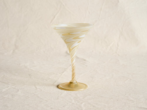 PAMPLEMOUSSE ERNEST WHITE GOLD MARTINI GLASS / STYLE C H6.5" x Ø5"