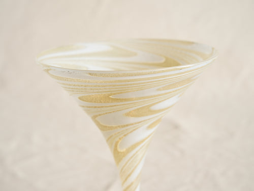 PAMPLEMOUSSE ERNEST WHITE GOLD MARTINI GLASS / STYLE C H6.5" x Ø5"