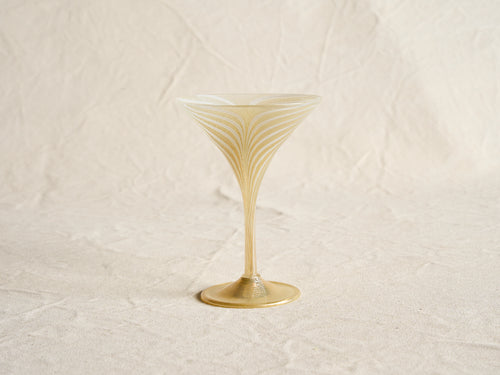 PAMPLEMOUSSE ERNEST WHITE GOLD MARTINI GLASS / STYLE B H6.5" x Ø5"