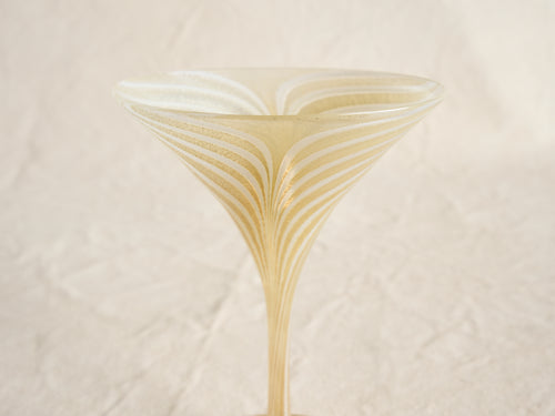 PAMPLEMOUSSE ERNEST WHITE GOLD MARTINI GLASS / STYLE B H6.5" x Ø5"