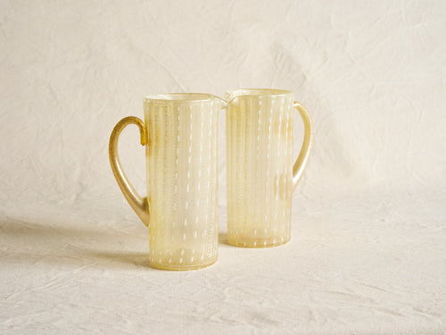 PAMPLEMOUSSE ORSINI WHITE GLASS JUG H9.5" x Ø4"