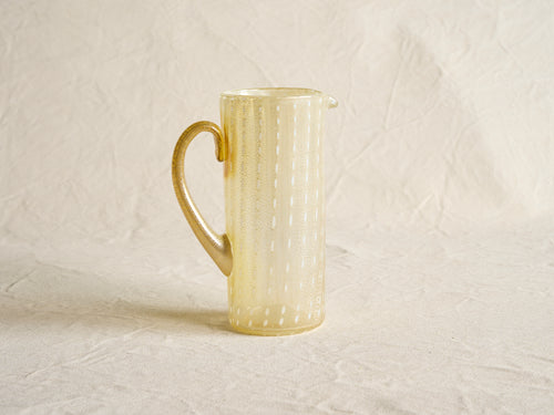 PAMPLEMOUSSE ORSINI WHITE GLASS JUG H9.5" x Ø4"
