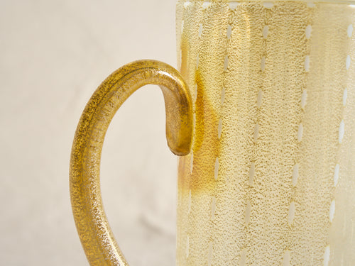 PAMPLEMOUSSE ORSINI WHITE GLASS JUG H9.5" x Ø4"