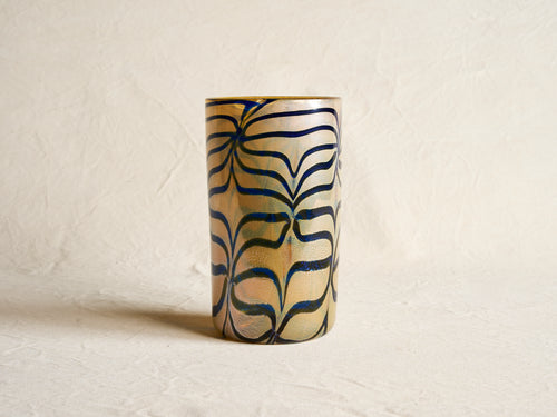 PAMPLEMOUSSE ERNEST MIDNIGHT SKY GLASS VASE / STYLE B H11.5" x Ø6.5"