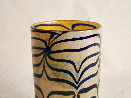 PAMPLEMOUSSE ERNEST MIDNIGHT SKY GLASS VASE / STYLE B H11.5" x Ø6.5"