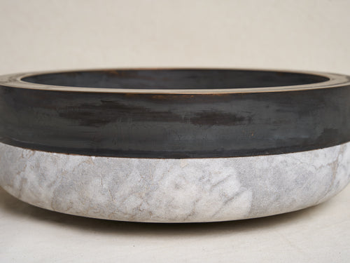 MICHAËL VERHEYDEN IMBALA BOWL / MONDRAGONE & BRONZE  Ø14" x H5"