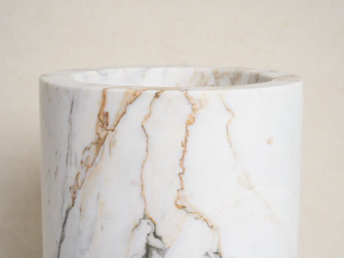 MICHAËL VERHEYDEN BUSK VASE / ARABESCATO MARBLE Ø9.5" x H11.5"