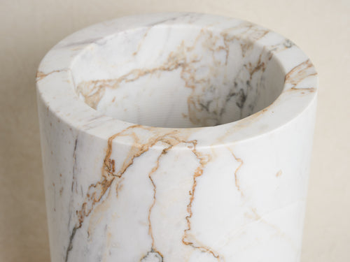 MICHAËL VERHEYDEN BUSK VASE / ARABESCATO MARBLE Ø9.5" x H11.5"