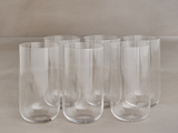 Load image into Gallery viewer, WHEN OBJECTS WORK VINCENT VAN DUYSEN LONG DRINK GLASSES / CLEAR set of 6 Ø3 x H5&quot; **
