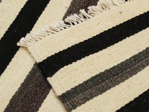 VINTAGE GREY STRIPES RUG 5'10 x 4'5