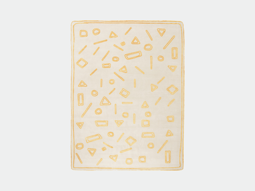 CC-TAPIS DAVID / NICOLAS NAÏF GEOMETRIES RUG / YELLOW 7'5" x 9'8"