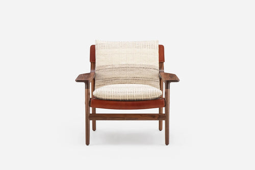 DE LA ESPADA LUCA NICHETTO SELA LOUNGE CHAIR MANTA LIDO / WIDE ARMS W33" x D28" x H30” x SH14.6”