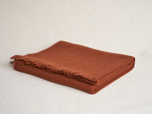 TEIXIDORS JAZZ CASHMERE THROW / RUSSET 55" x 71"