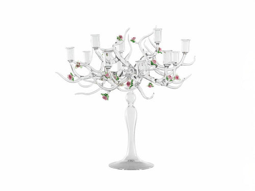 SIMONE CRESTANI ROSE CANDELABRA Ø15.35" X H15.35"