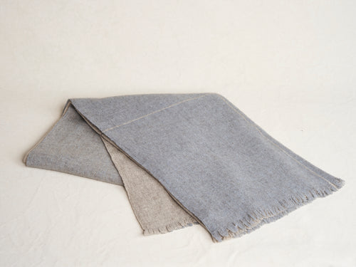 TEIXIDORS NOMAD THROW / LEAD GREY + LIGHT GREY W55” x L71"