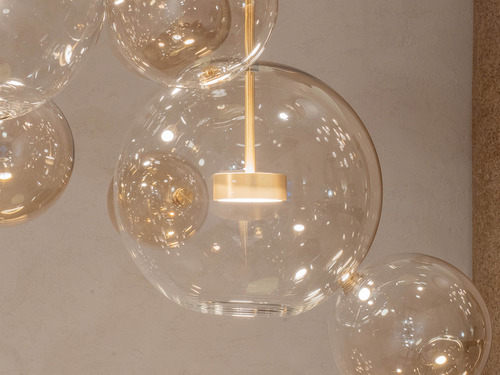 GIOPATO & COOMBES BOLLE ZIGZAG CHANDELIER 34 BUBBLES W67" x D27.5 x H45.5"