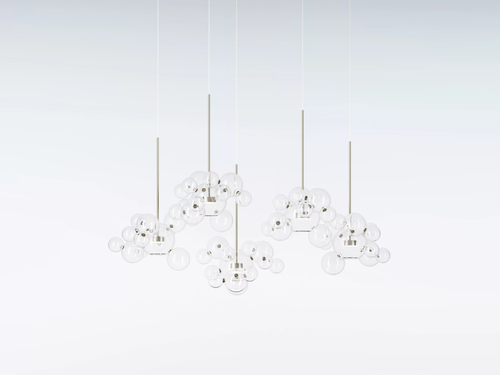 GIOPATO & COOMBES BOLLE CHANDELIER ZIGZAG 70 / SMALL W57" x H38.5"