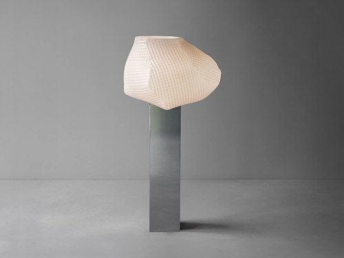 GIOPATO & COOMBES NOKORI NI TALL FLOOR LAMP / BLOCK BASE W16" x D16.5" x H35"